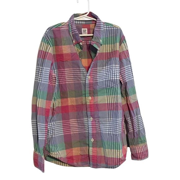 GaPa Fashion Other - Gap Boys Button Up Dress Shirt Multi Color Size Large 10